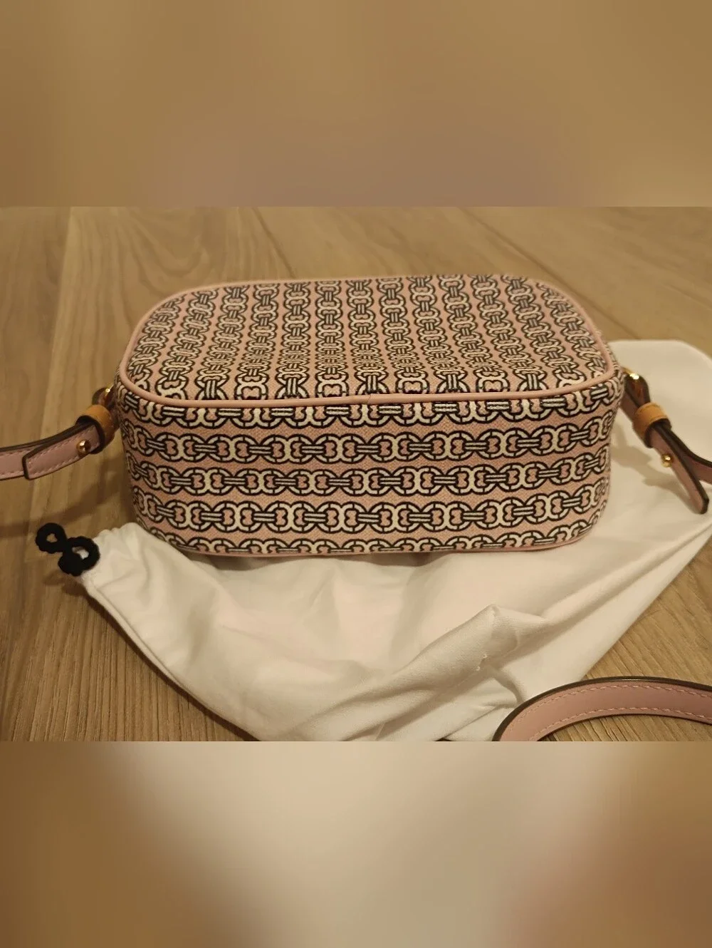 Tory Burch Pink Gemini Link Pattern Crossbody